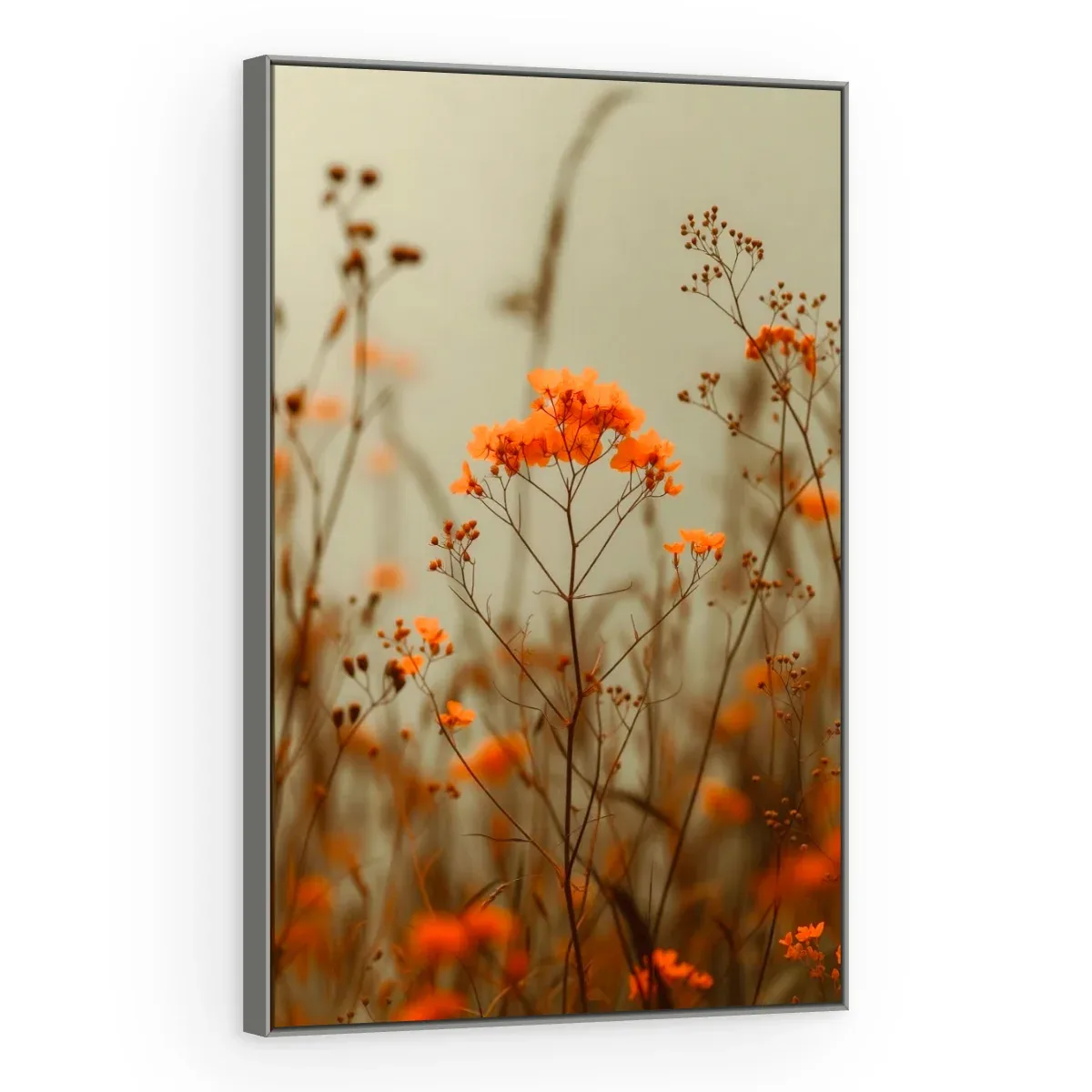 Quadro Decorativo Canvas Flores Alaranjadas - AF0116