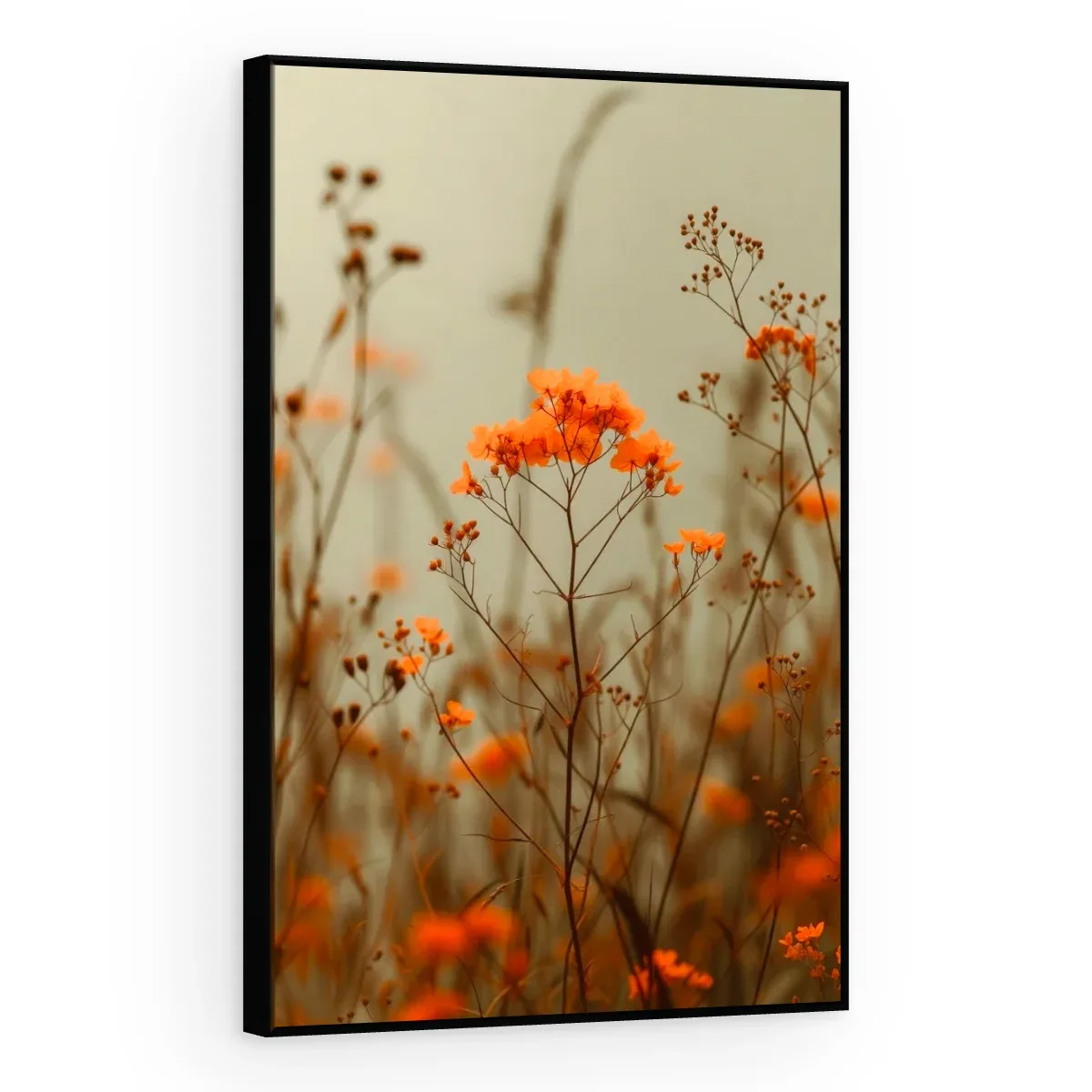 Quadro Decorativo Canvas Flores Alaranjadas - AF0116