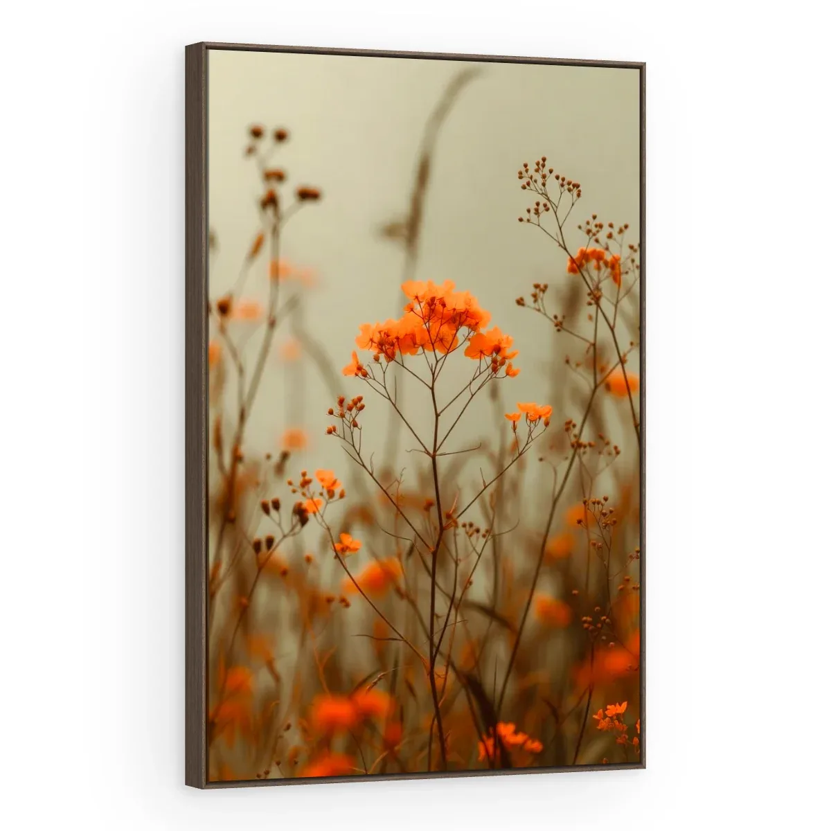 Quadro Decorativo Canvas Flores Alaranjadas - AF0116