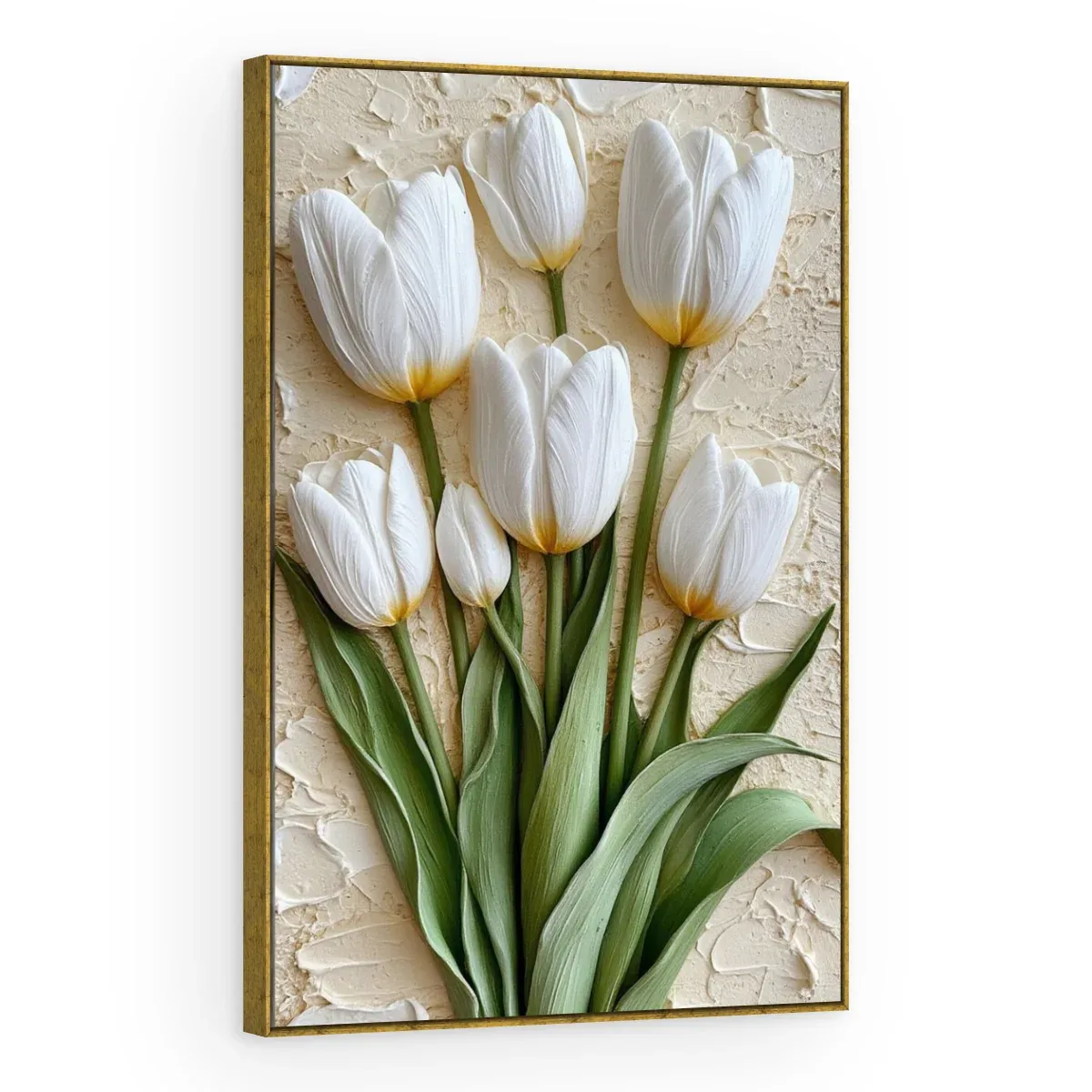 Quadro Decorativo Canvas Tulipas Brancas - AF0117