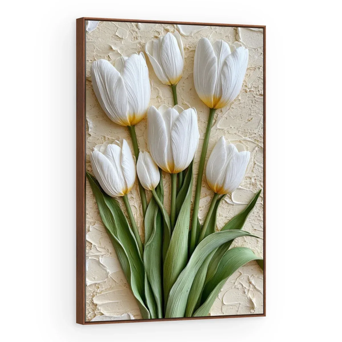Quadro Decorativo Canvas Tulipas Brancas - AF0117