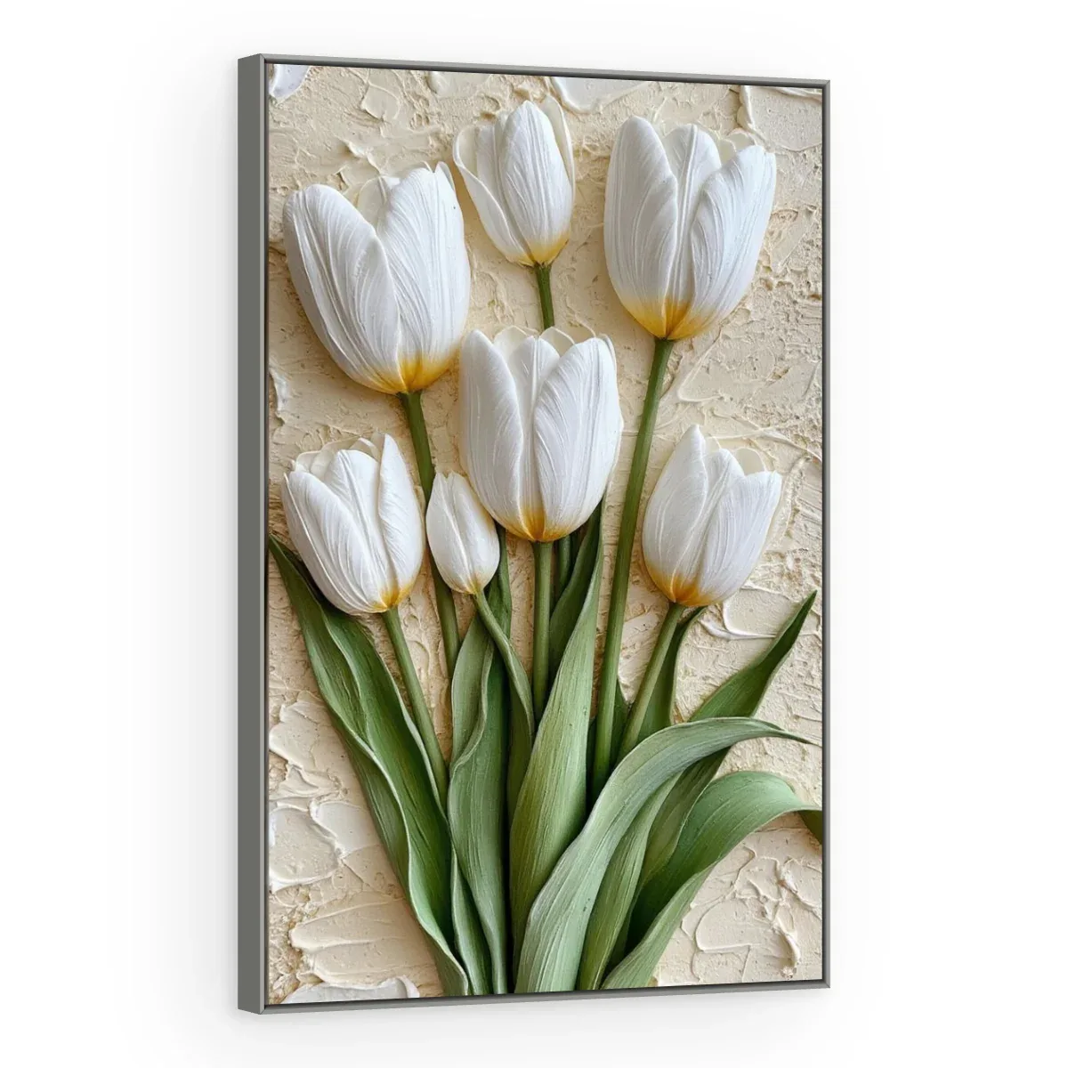 Quadro Decorativo Canvas Tulipas Brancas - AF0117