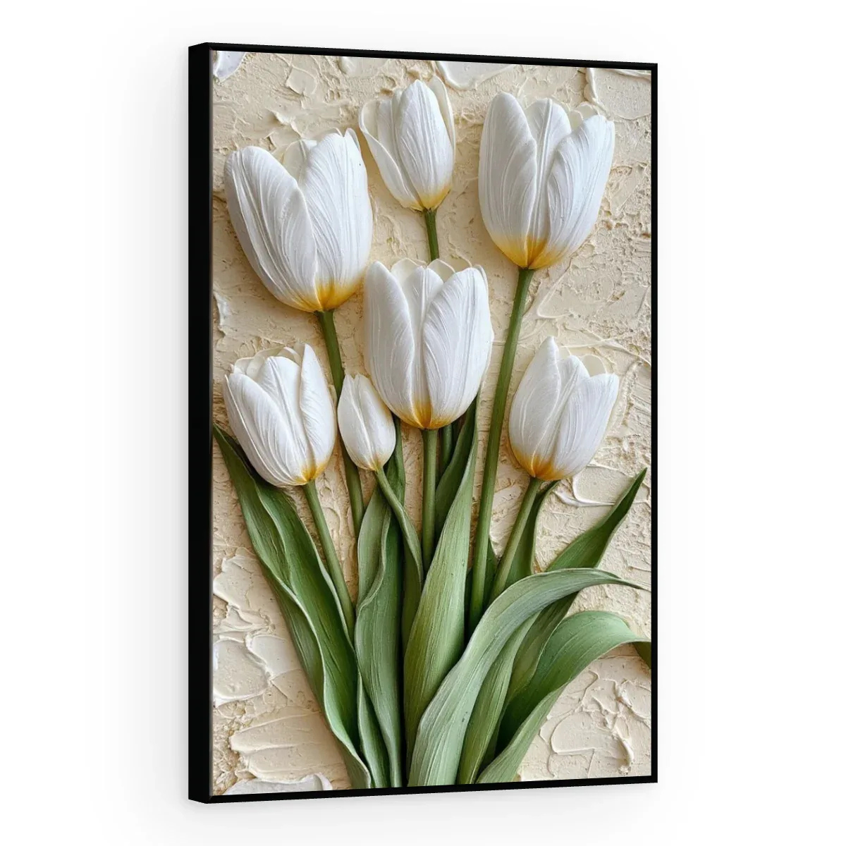 Quadro Decorativo Canvas Tulipas Brancas - AF0117