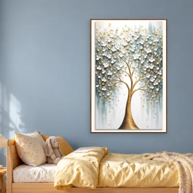 Quadro Decorativo Canvas Árvore Perolada - AF0119