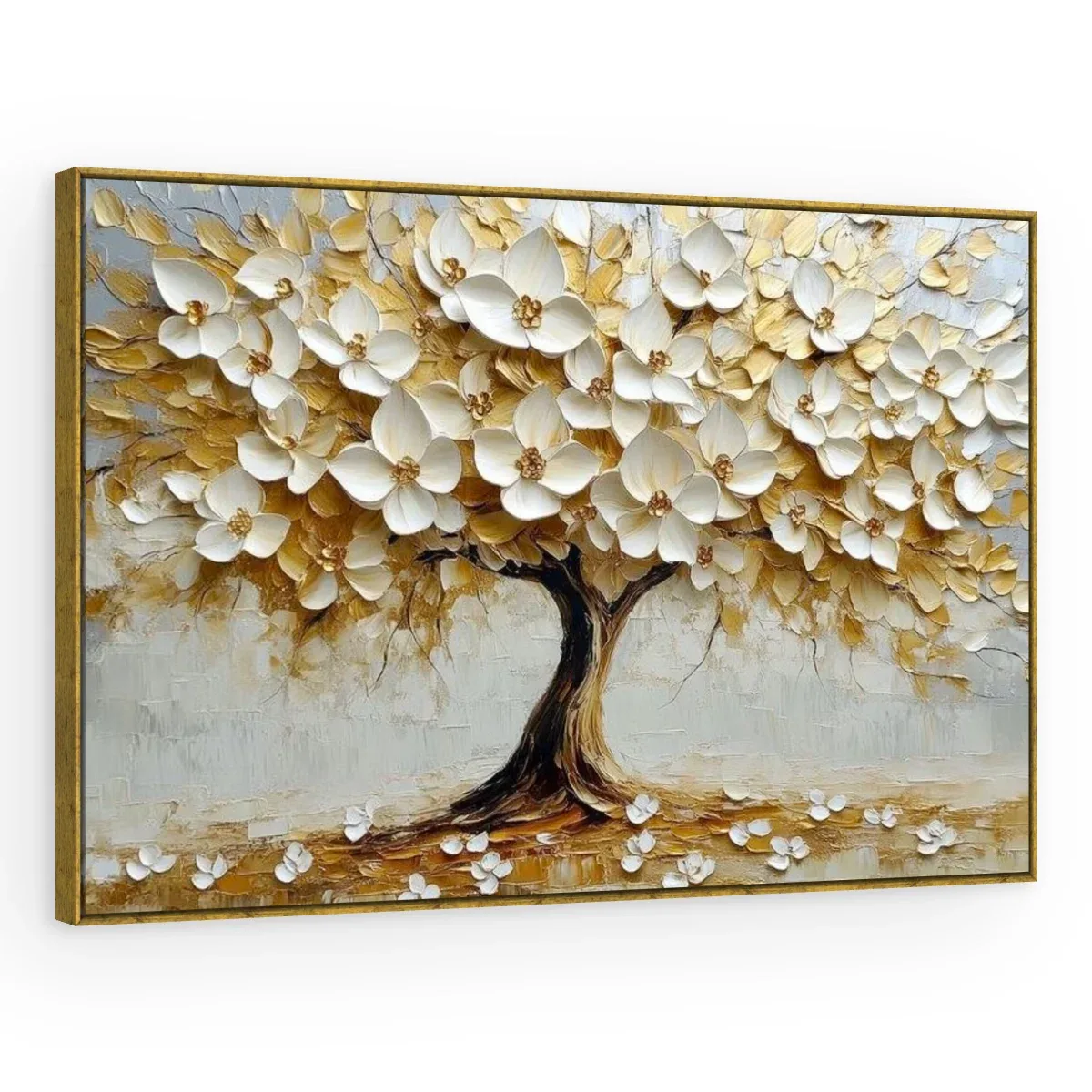 Quadro Decorativo Canvas Árvore Champanhe - AF0120