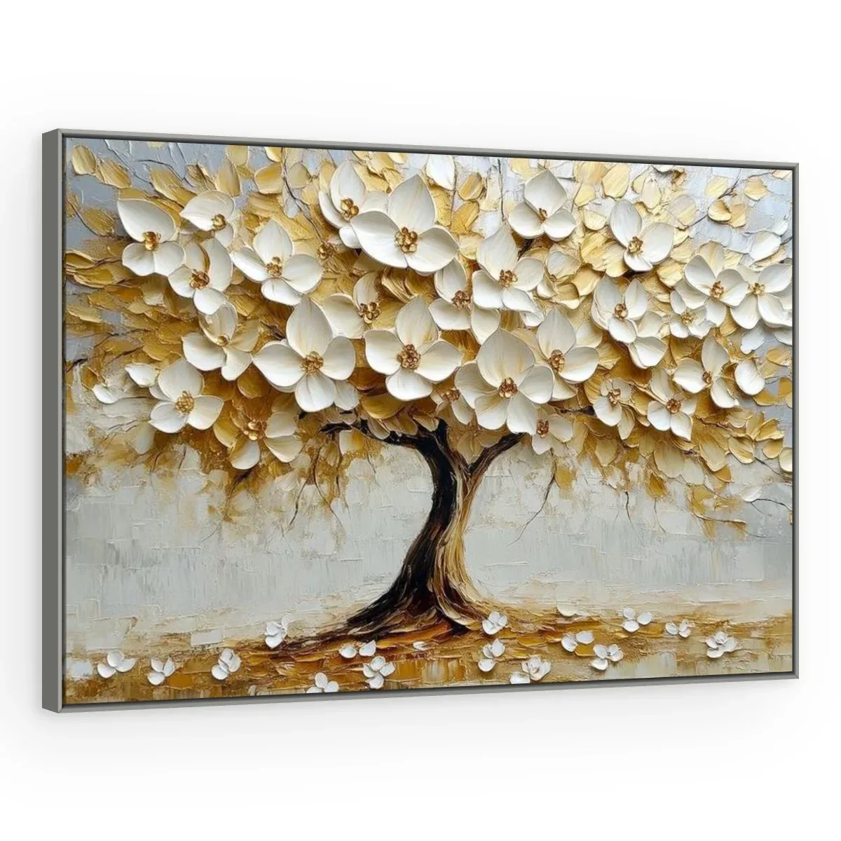 Quadro Decorativo Canvas Árvore Champanhe - AF0120