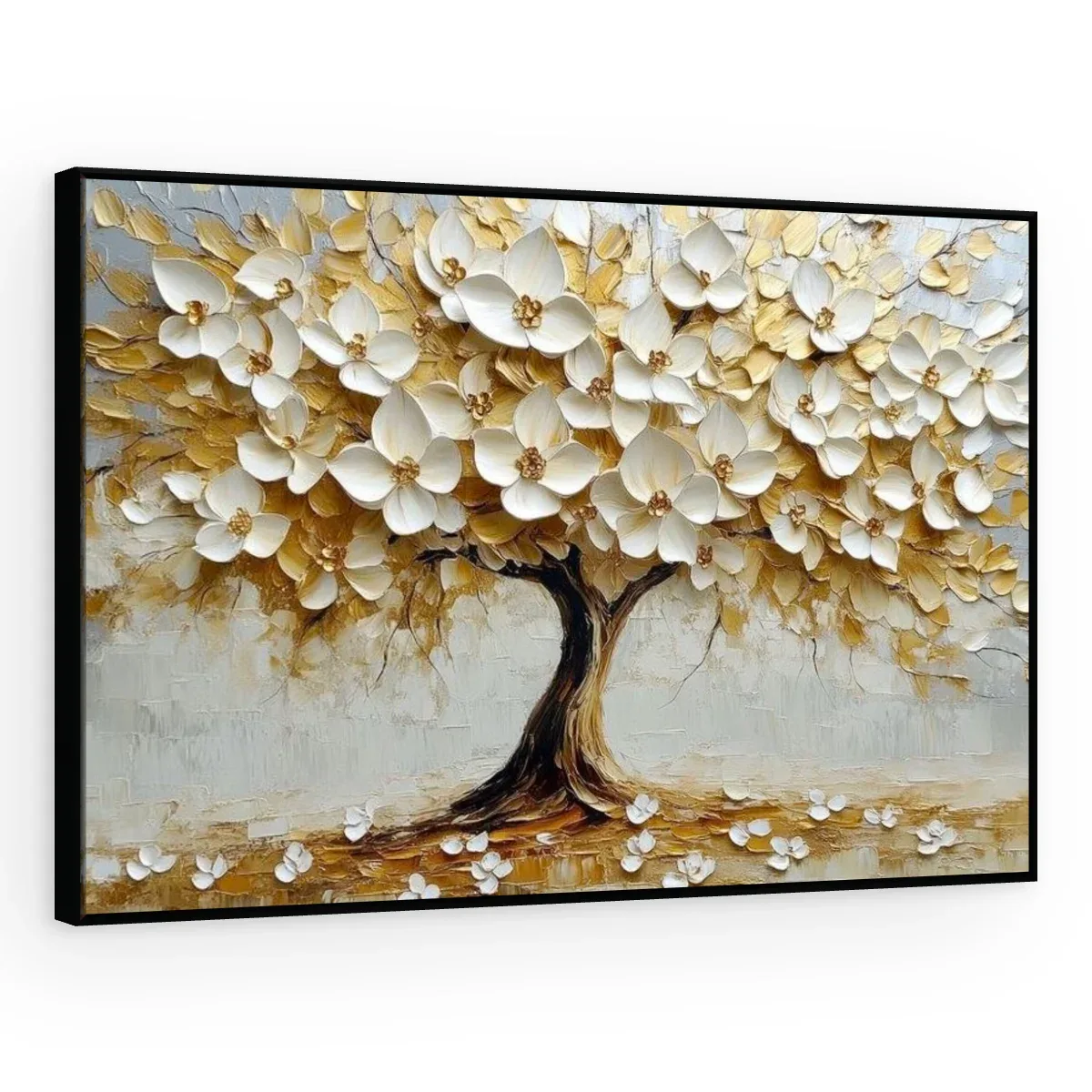 Quadro Decorativo Canvas Árvore Champanhe - AF0120