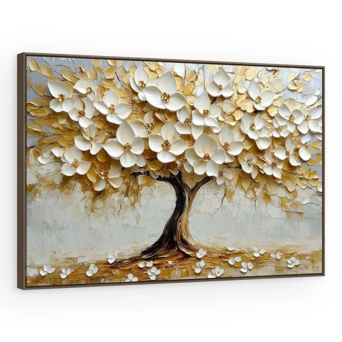 Quadro Decorativo Canvas Árvore Champanhe - AF0120
