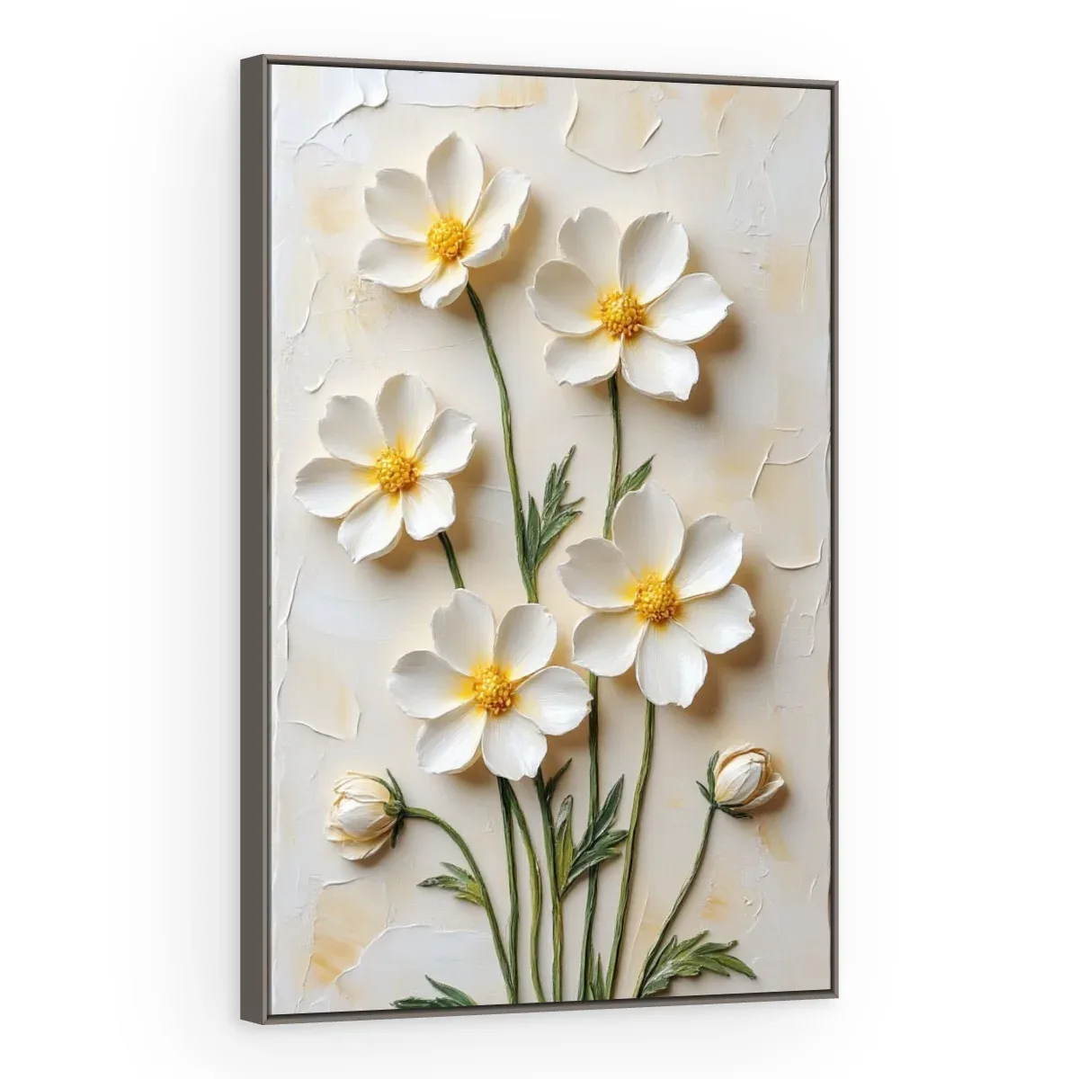 Quadro Decorativo Canvas Anêmonas Brancas - AF0121