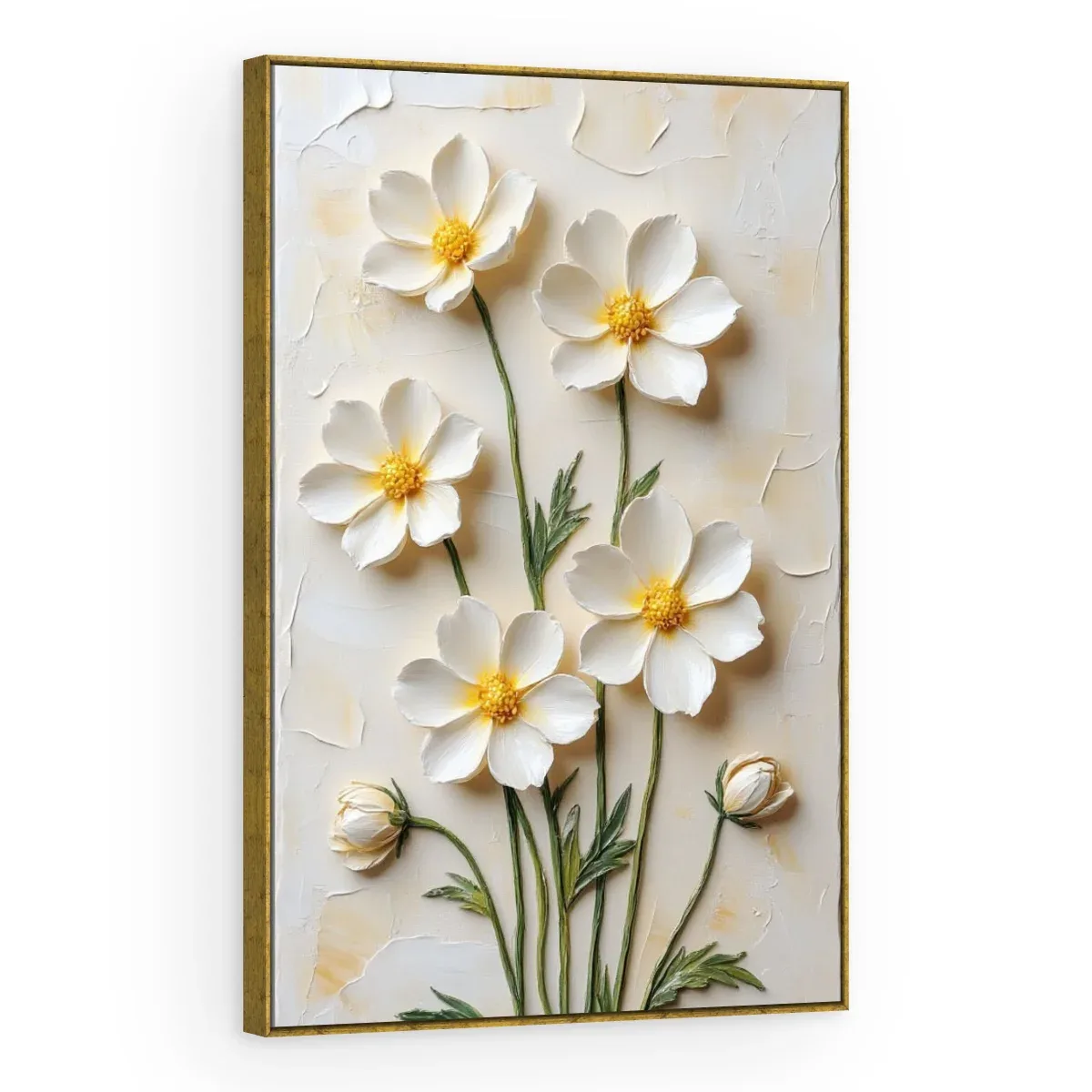 Quadro Decorativo Canvas Anêmonas Brancas - AF0121