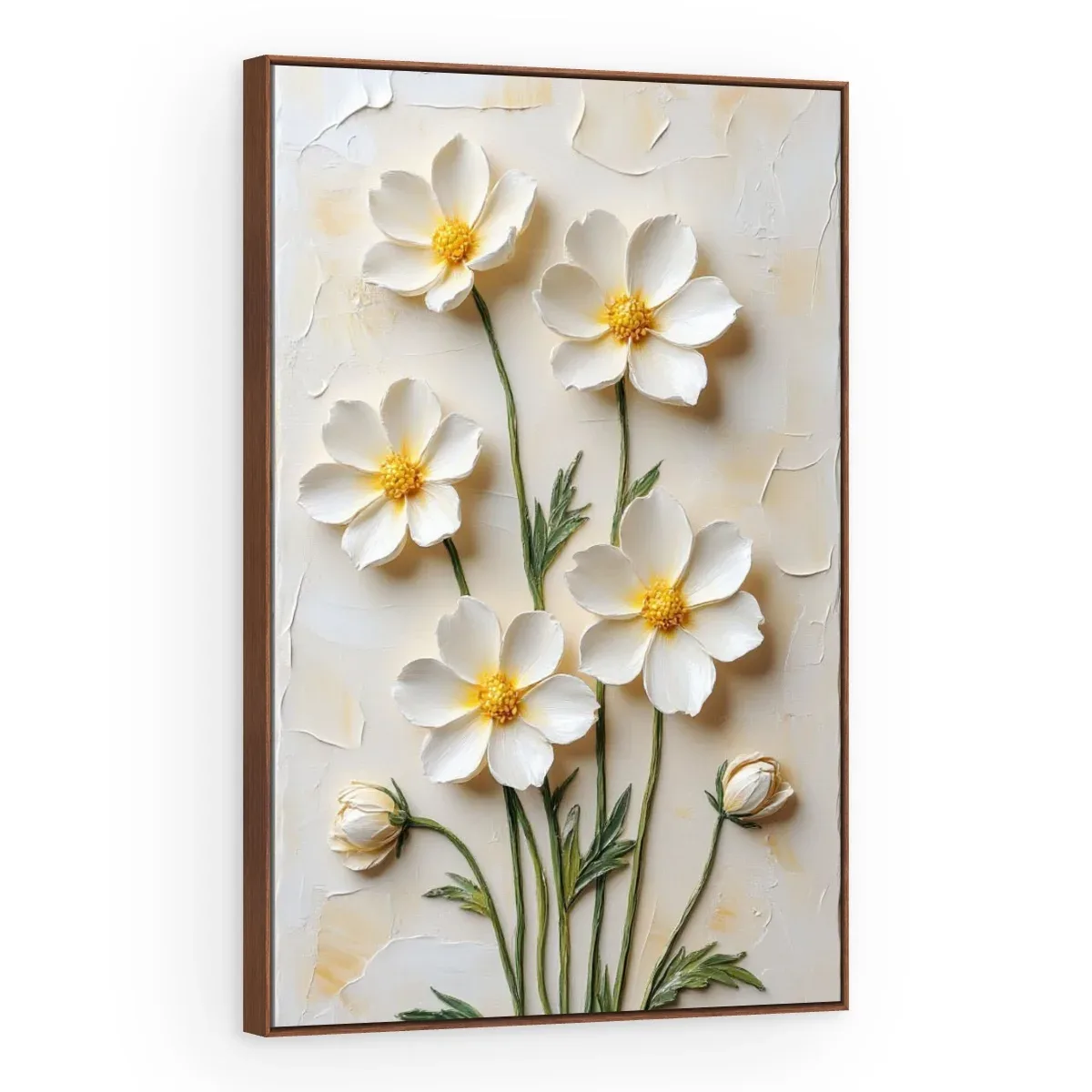 Quadro Decorativo Canvas Anêmonas Brancas - AF0121