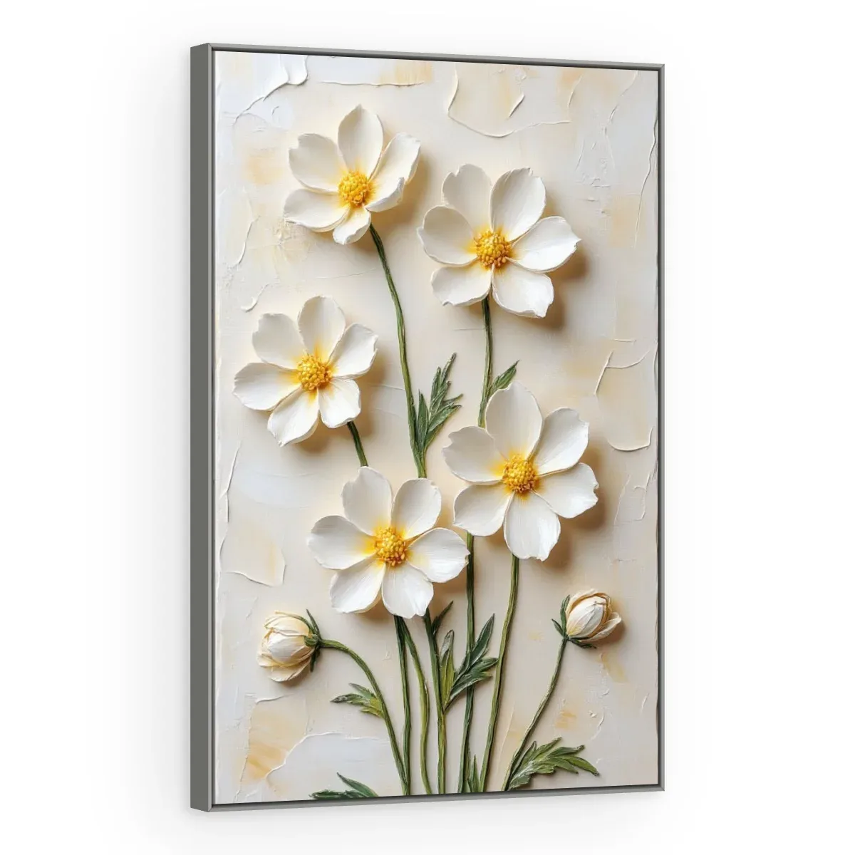 Quadro Decorativo Canvas Anêmonas Brancas - AF0121