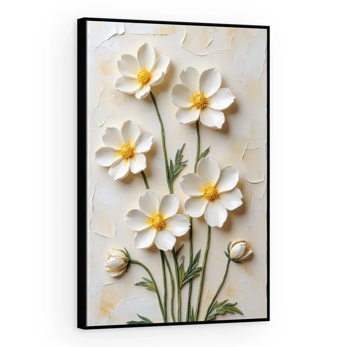 Quadro Decorativo Canvas Anêmonas Brancas - AF0121