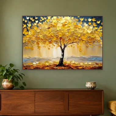 Quadro Decorativo Canvas Árvore Reluzente - AF0123