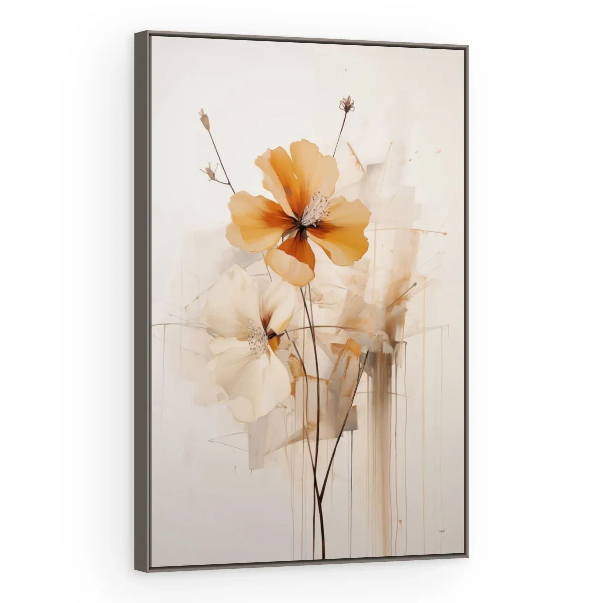 Quadro Decorativo Canvas Flores Abstratas - AF0131