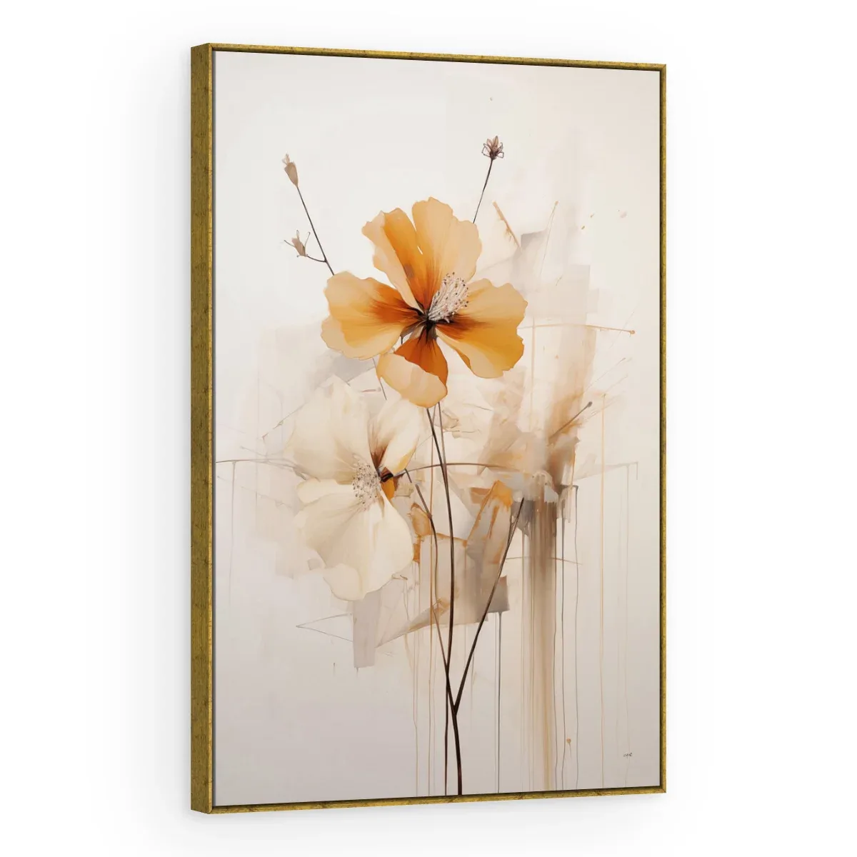 Quadro Decorativo Canvas Flores Abstratas - AF0131