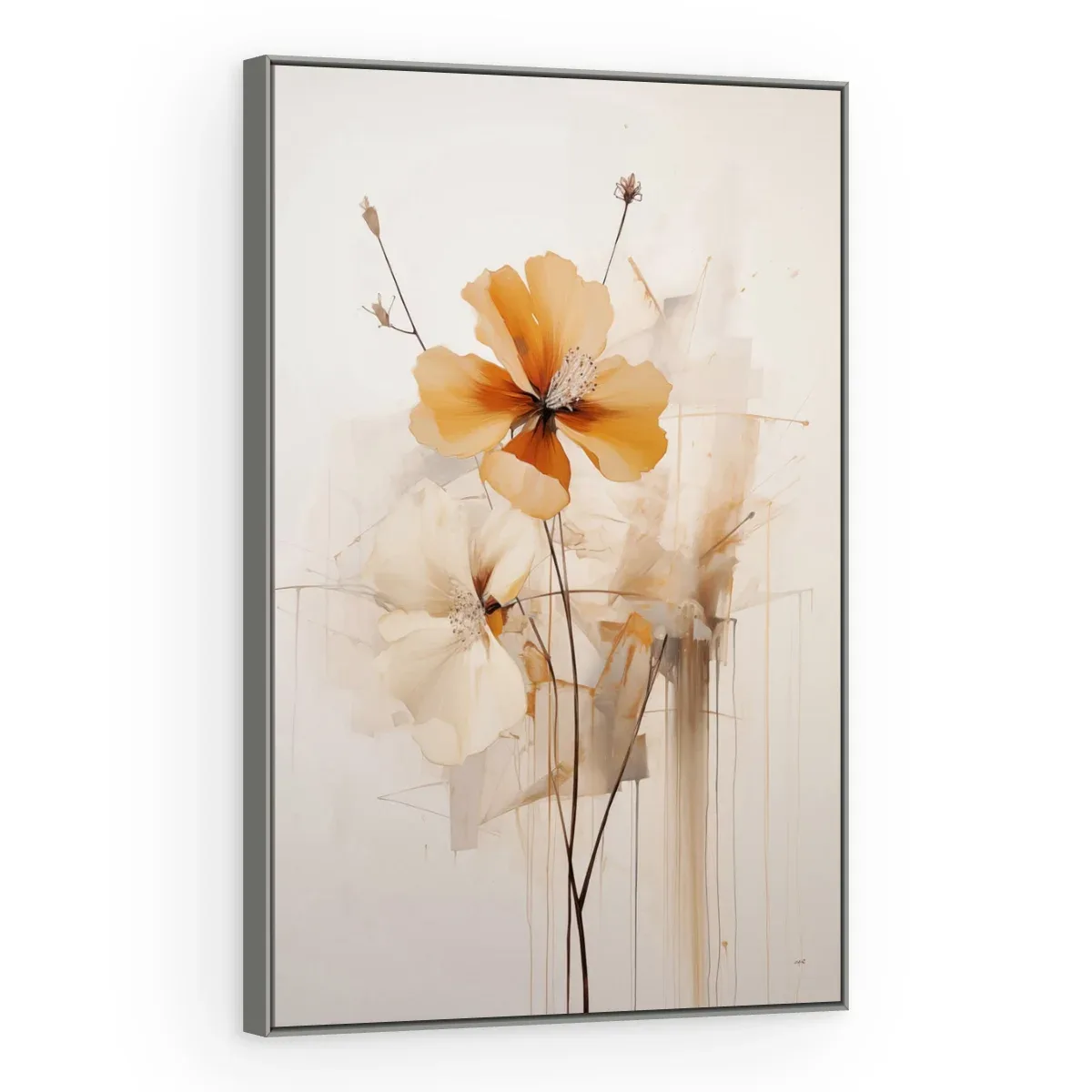 Quadro Decorativo Canvas Flores Abstratas - AF0131