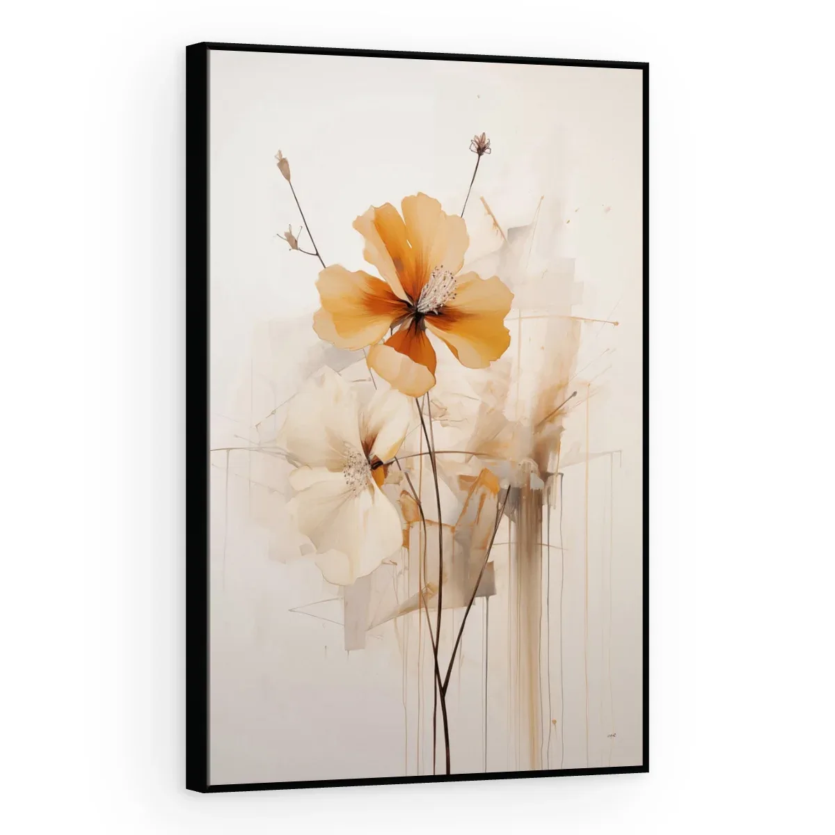 Quadro Decorativo Canvas Flores Abstratas - AF0131