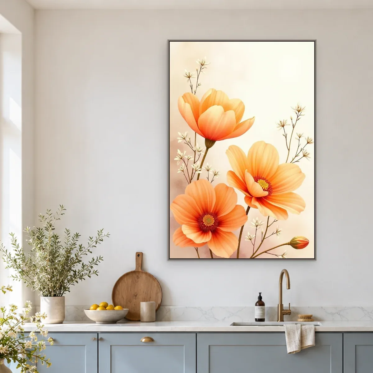 Quadro Decorativo Canvas Cosmos Laranja - AF0132