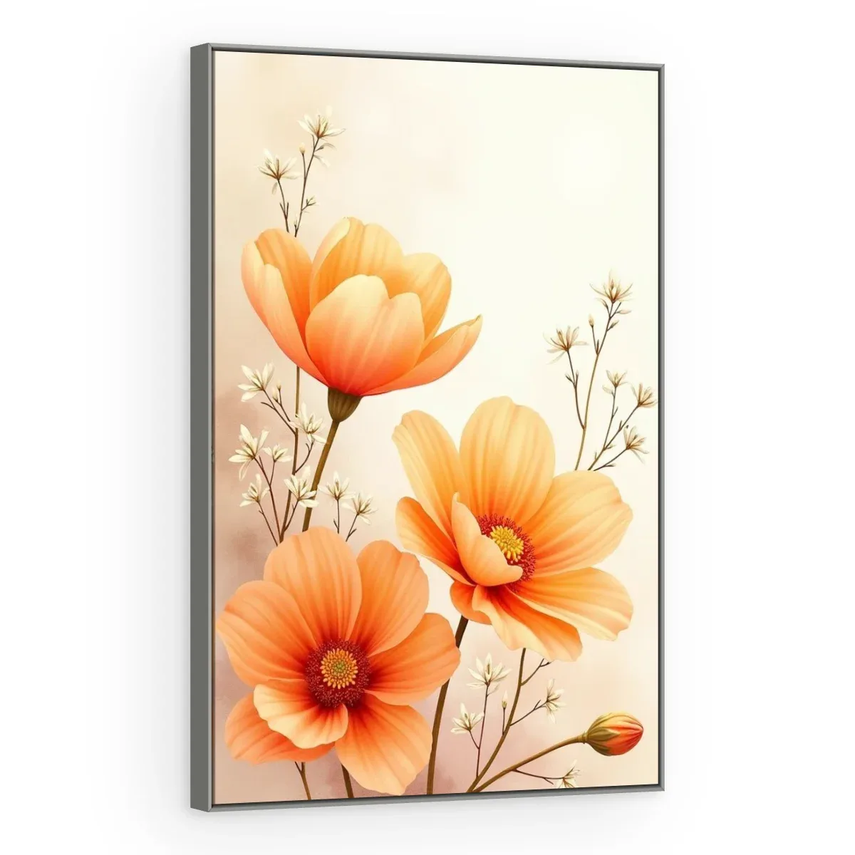 Quadro Decorativo Canvas Cosmos Laranja - AF0132