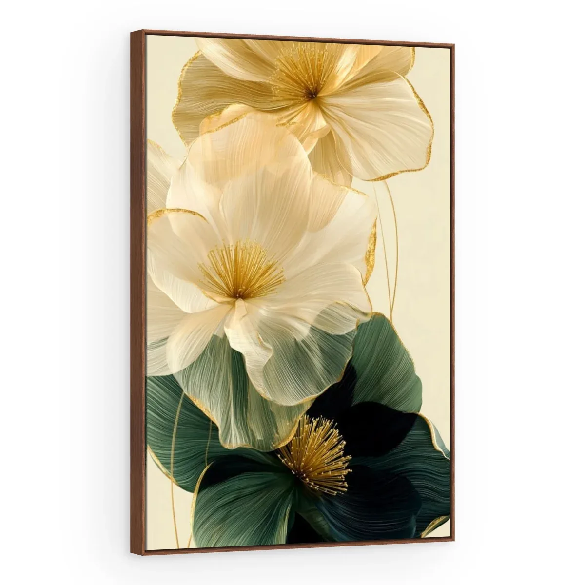 Quadro Decorativo Canvas Flores Esmeralda - AF0133