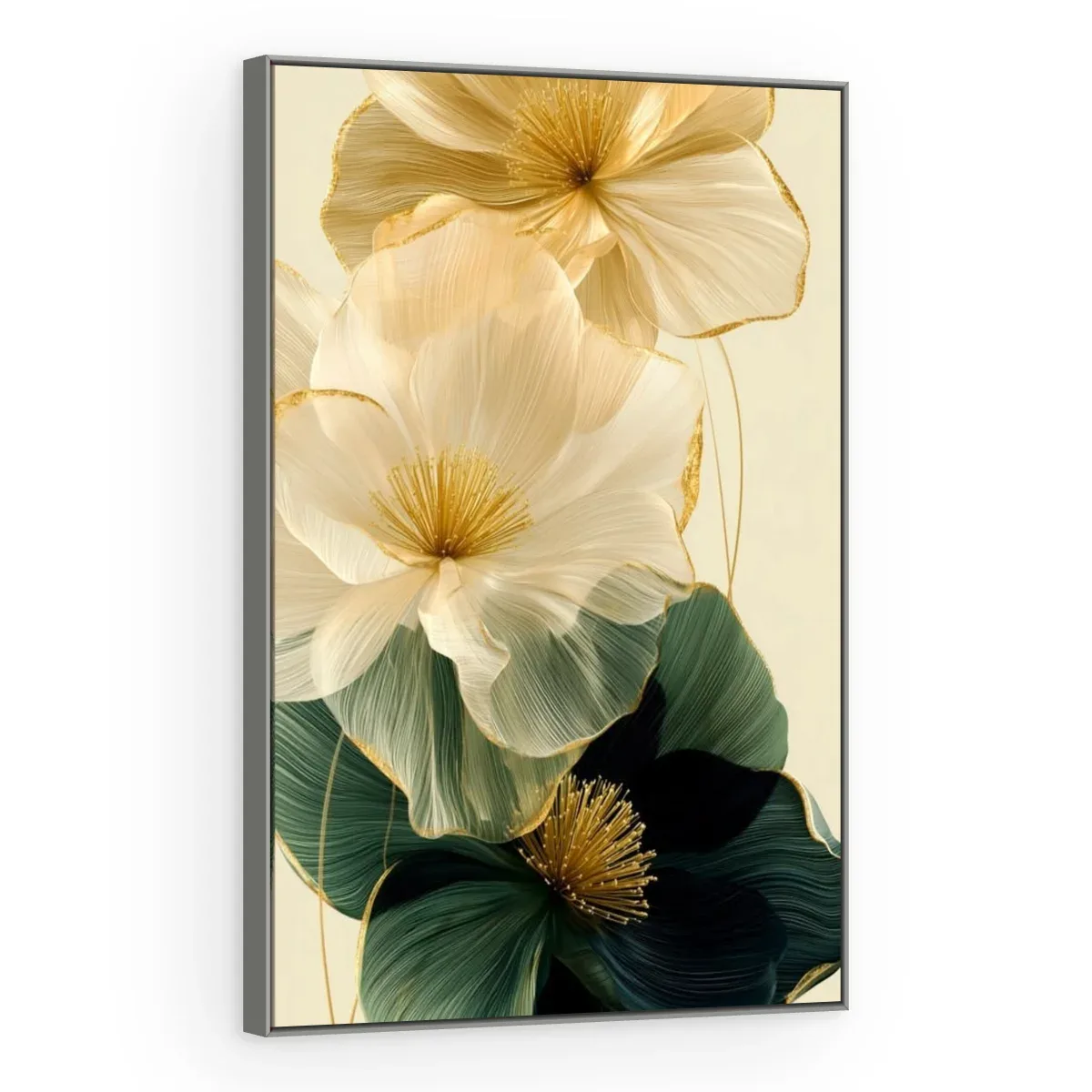 Quadro Decorativo Canvas Flores Esmeralda - AF0133