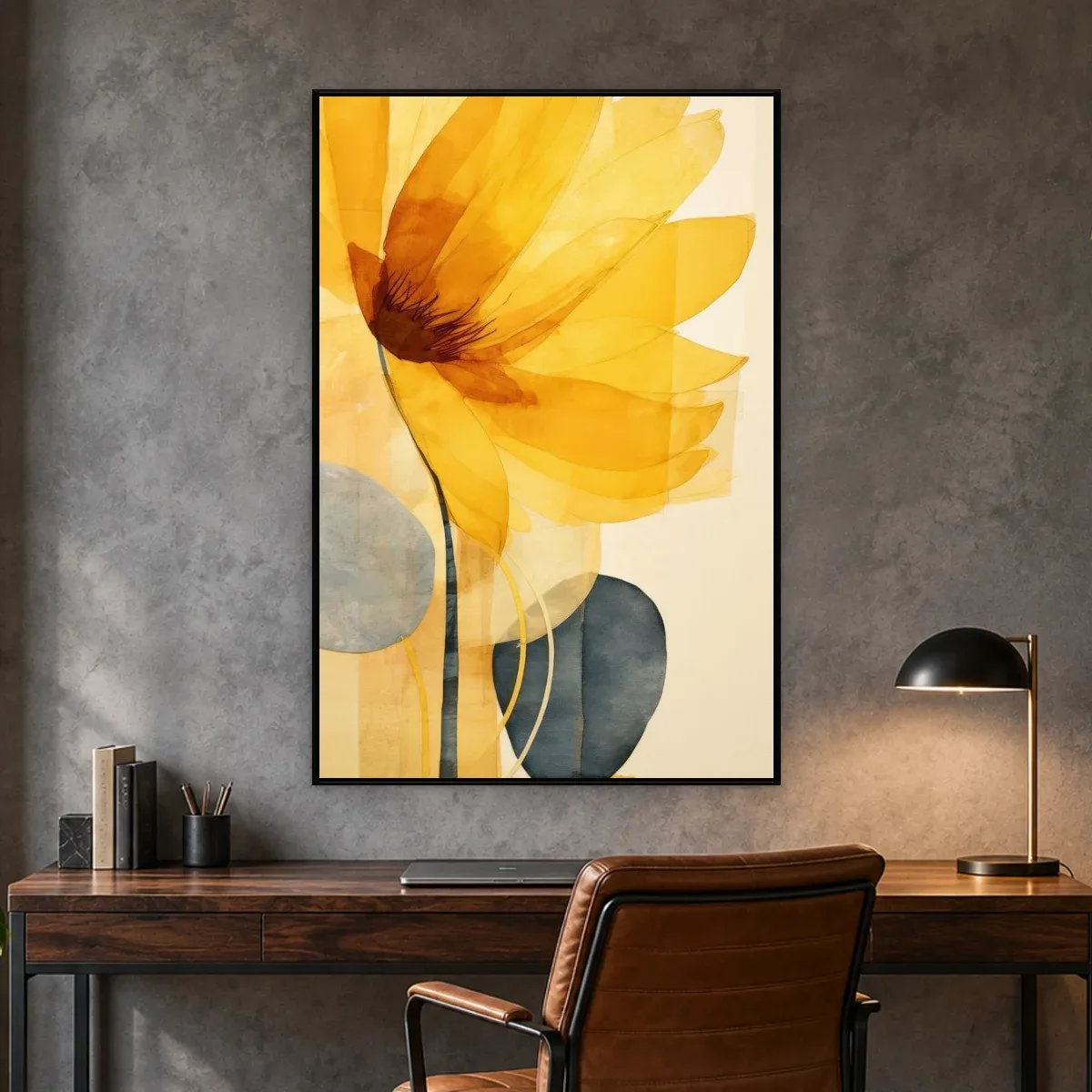 Quadro Decorativo Canvas Flor Amarela - AF0137