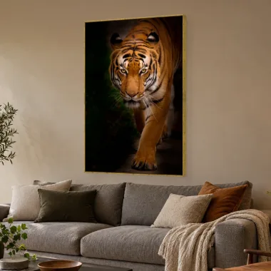Quadro Decorativo Canvas Tigre Espreitando - AN0002