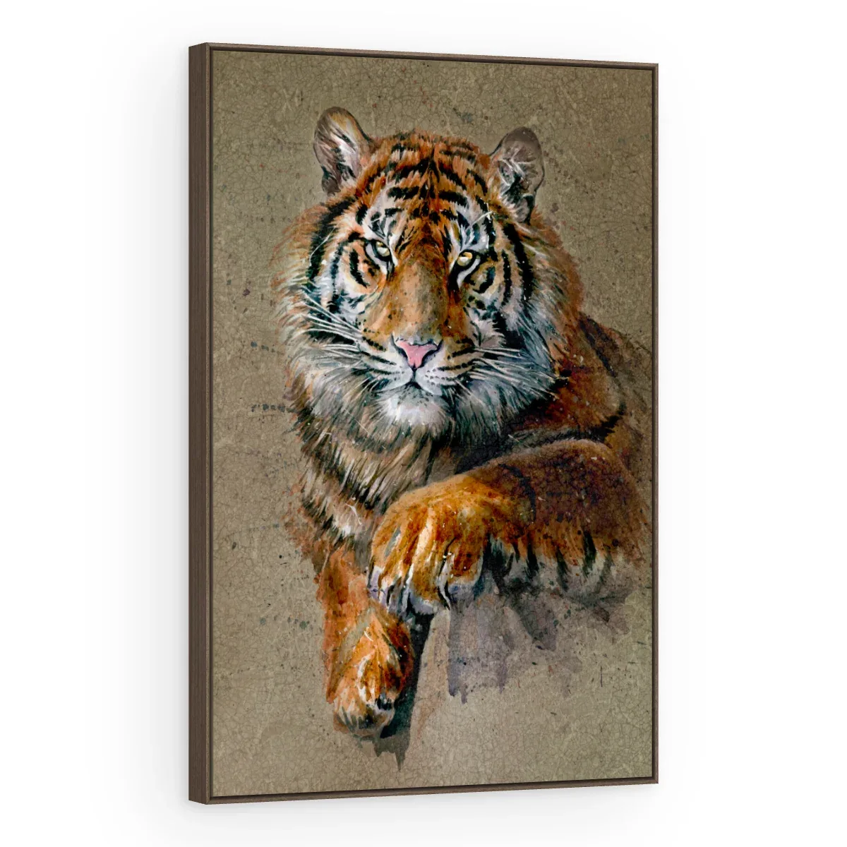 Quadro Decorativo Canvas Tigre Artístico - AN0003