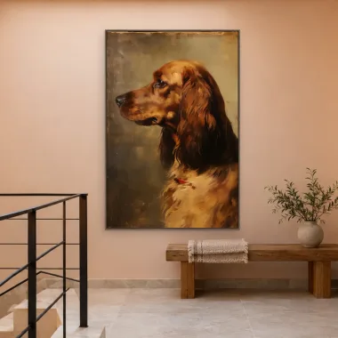 Quadro Decorativo Canvas Setter Irlandês - AN0007