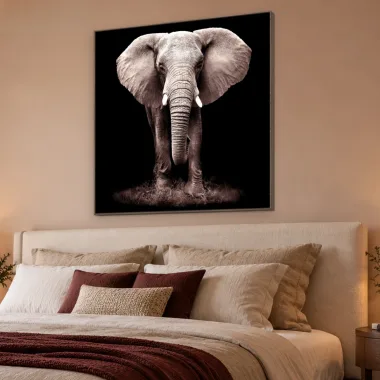 Quadro Decorativo Canvas Elefante Noturno - AN0008