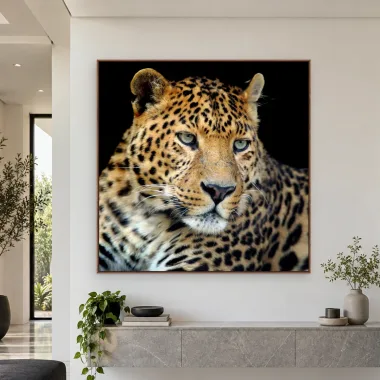 Quadro Decorativo Canvas Leopardo Intenso - AN0009