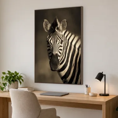 Quadro Decorativo Canvas Zebra Retrato - AN0011