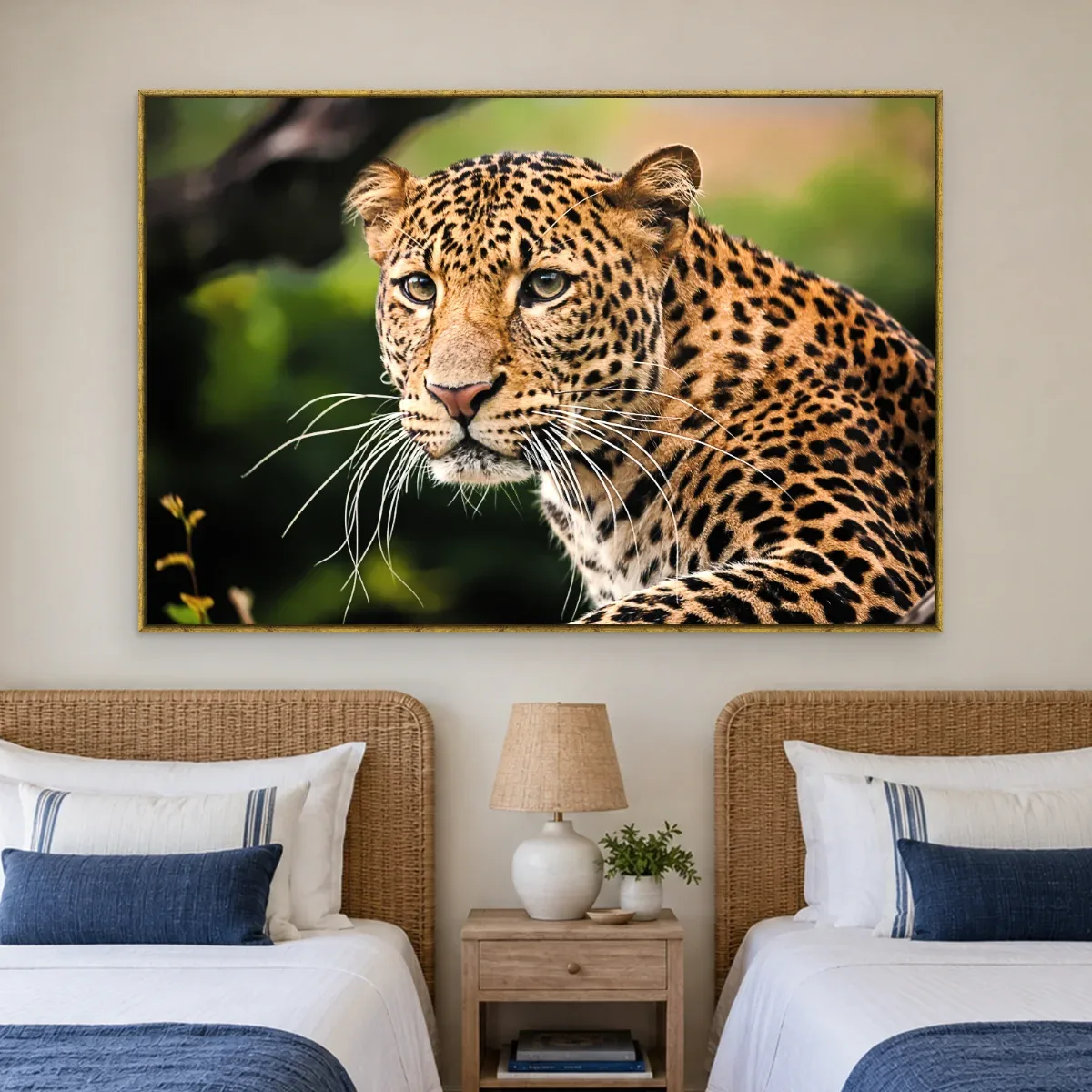 Quadro Decorativo Canvas Leopardo Selvagem - AN0012
