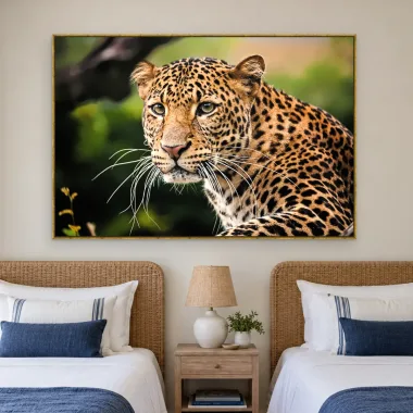 Quadro Decorativo Canvas Leopardo Selvagem - AN0012