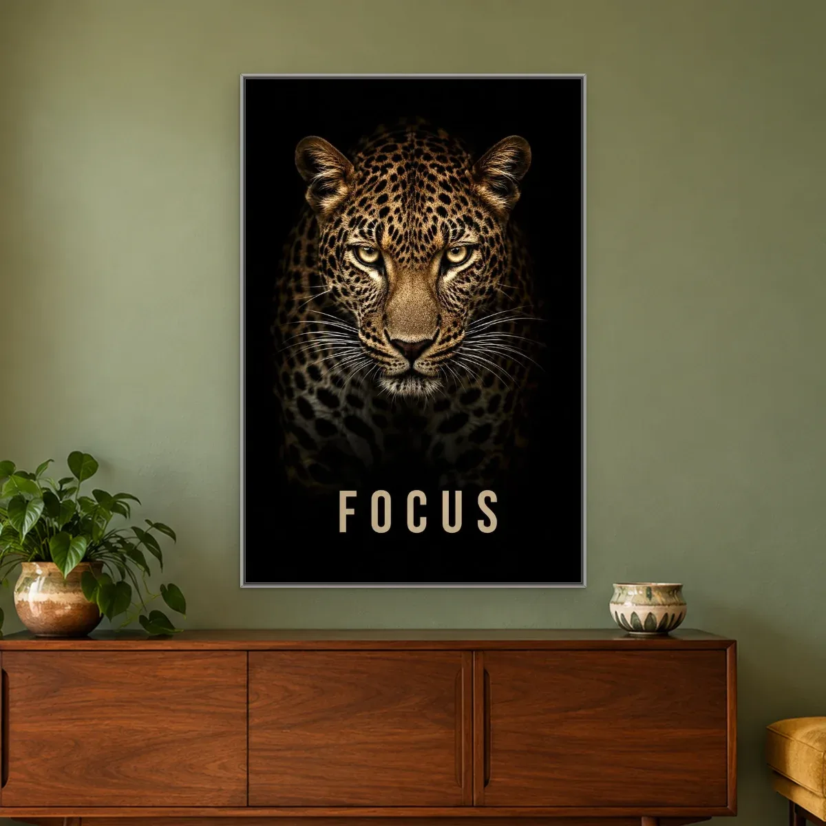 Quadro Decorativo Canvas Leopardo Foco - AN0014