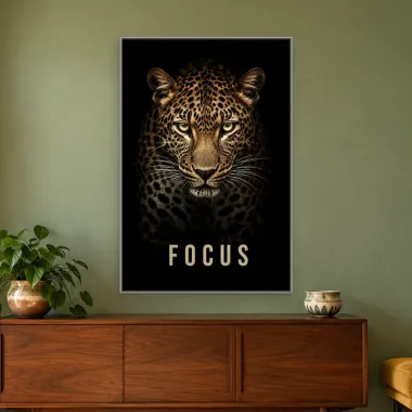 Quadro Decorativo Canvas Leopardo Foco - AN0014