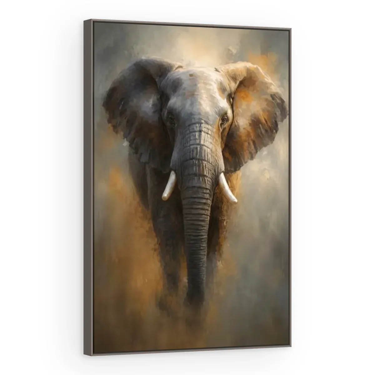 Quadro Decorativo Canvas Elefante Óleo - AN0016