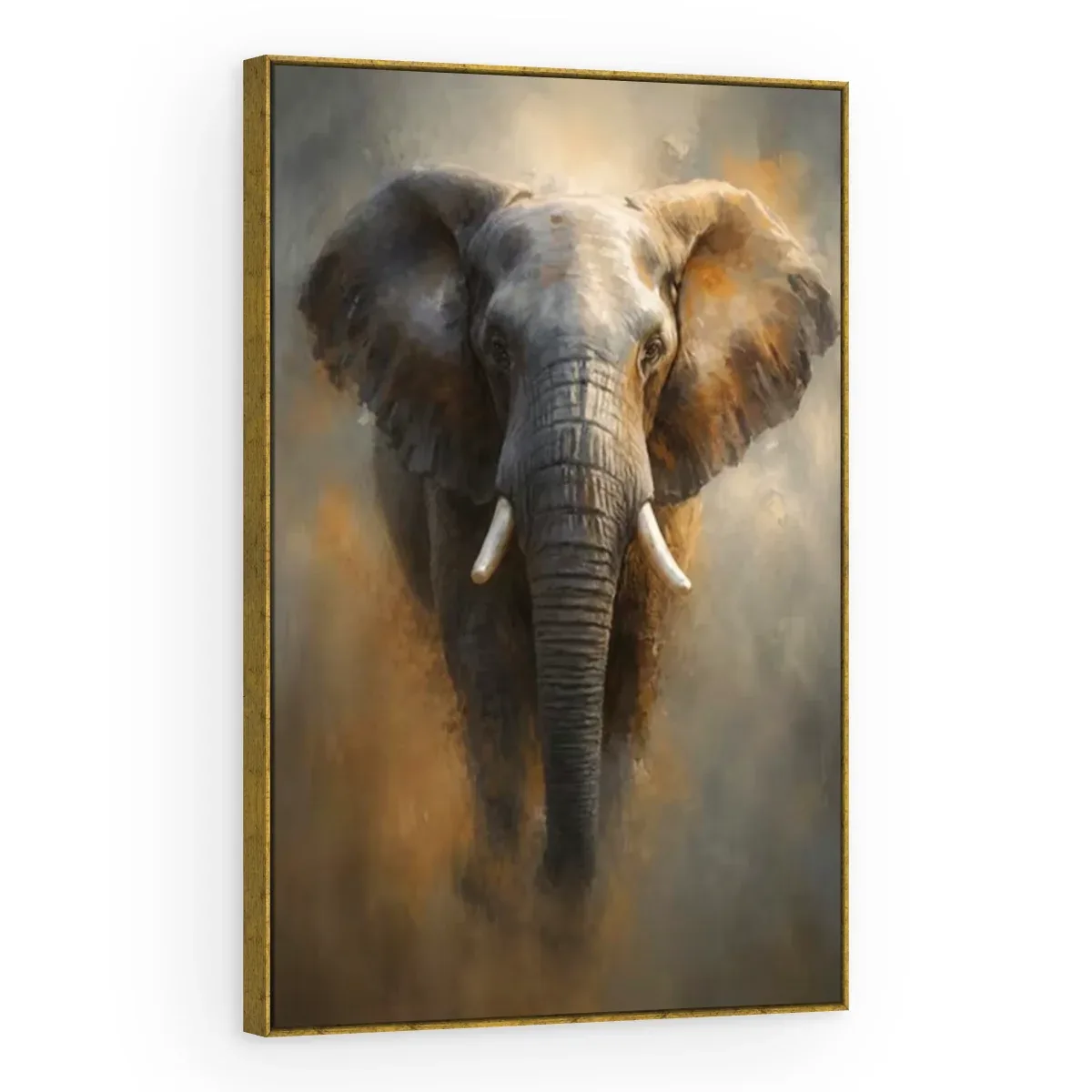 Quadro Decorativo Canvas Elefante Óleo - AN0016
