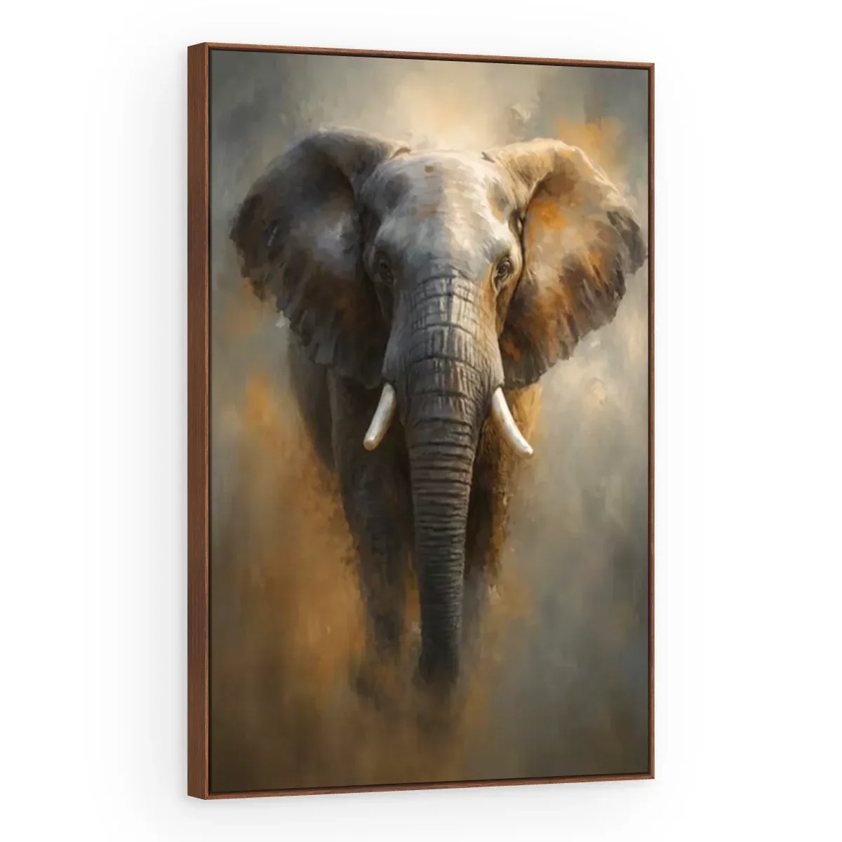Quadro Decorativo Canvas Elefante Óleo - AN0016