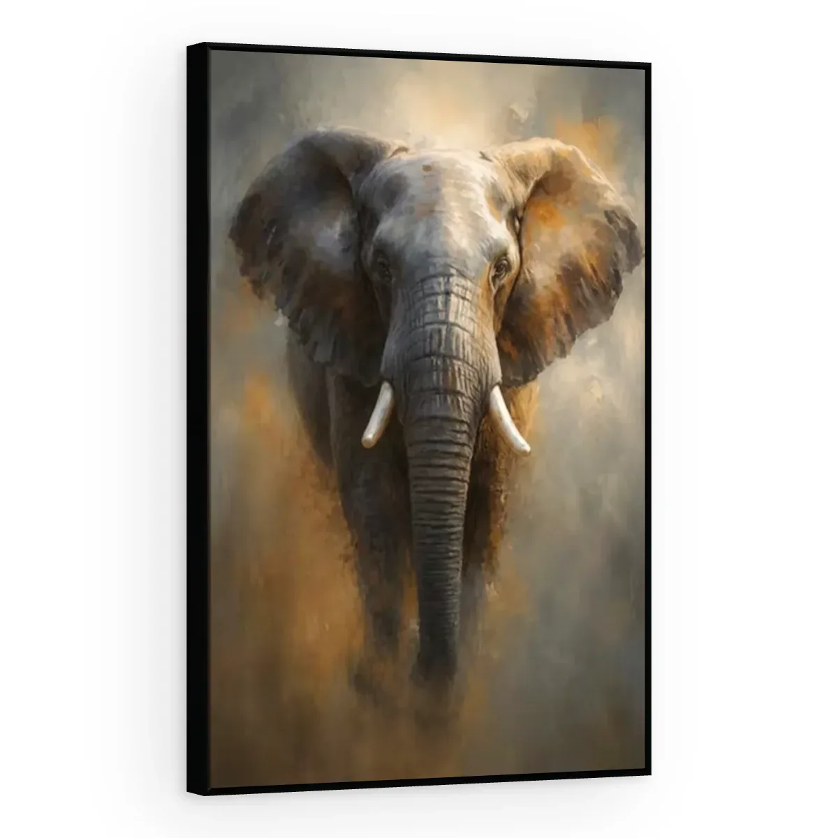Quadro Decorativo Canvas Elefante Óleo - AN0016