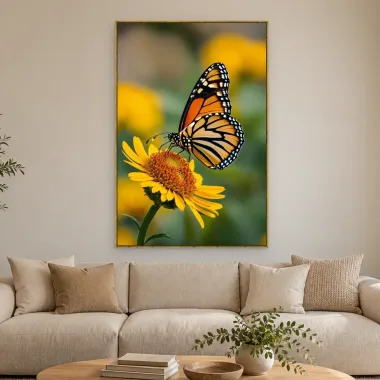 Quadro Decorativo Canvas Borboleta Monarca - AN0020