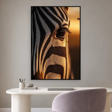 Quadro Decorativo Canvas Zebra Crepúsculo - AN0024