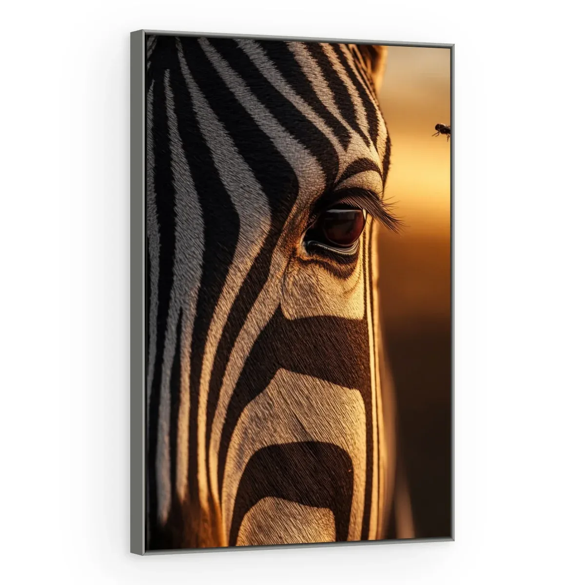 Quadro Decorativo Canvas Zebra Crepúsculo - AN0024