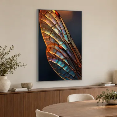 Quadro Decorativo Canvas Libélula Iridescente - AN0025
