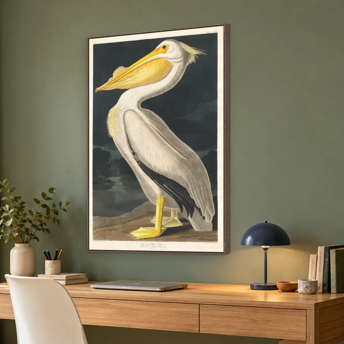 Quadro Decorativo Canvas Pelicano Branco - AV0003