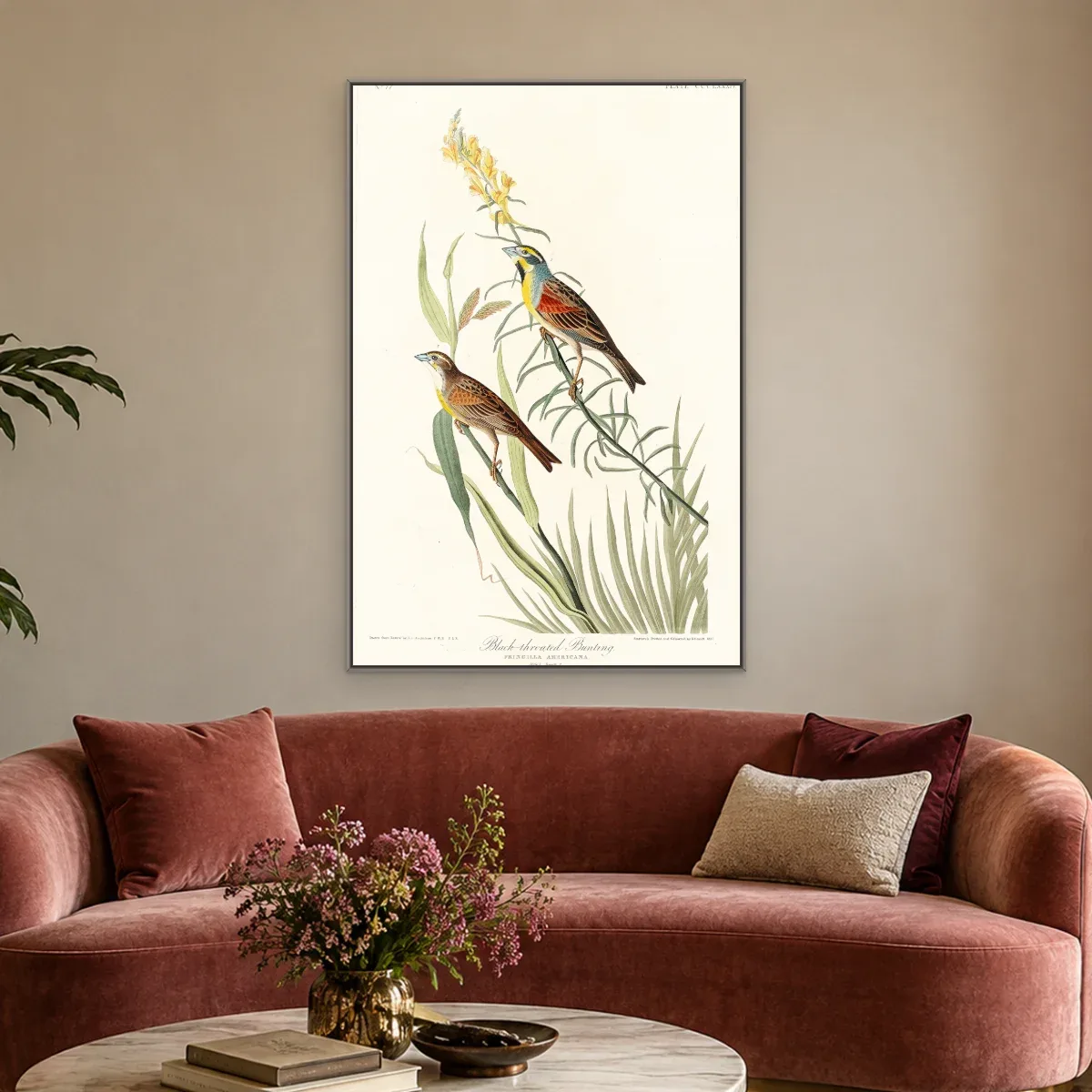 Quadro Decorativo Canvas Pássaros Campestres - AV0005