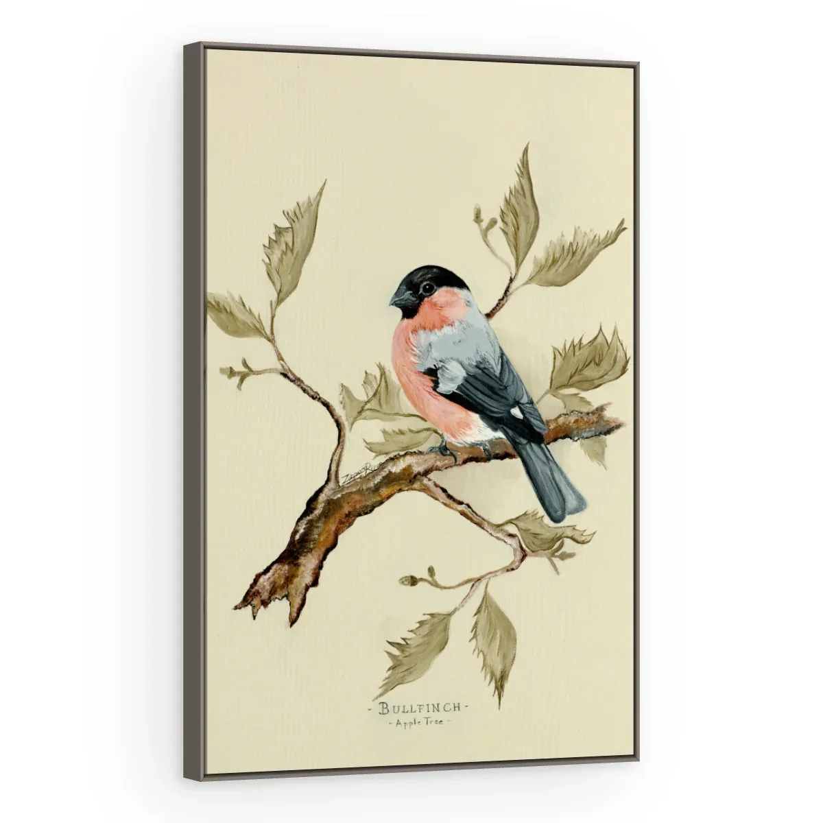 Quadro Decorativo Canvas Passarinho Rosado - AV0006