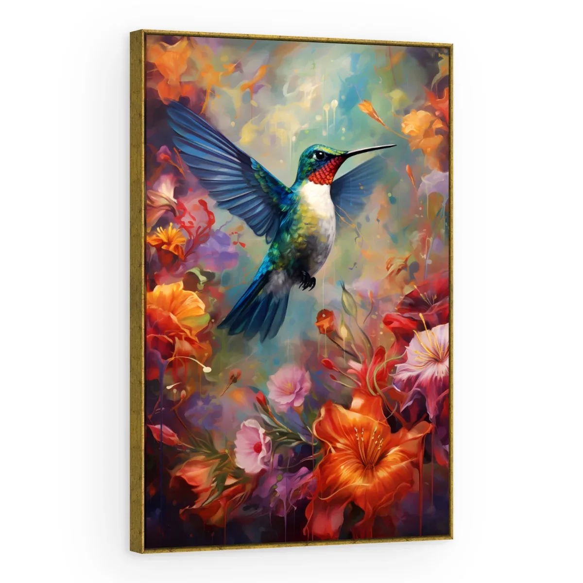Quadro Decorativo Canvas Colibri Florido - AV0008