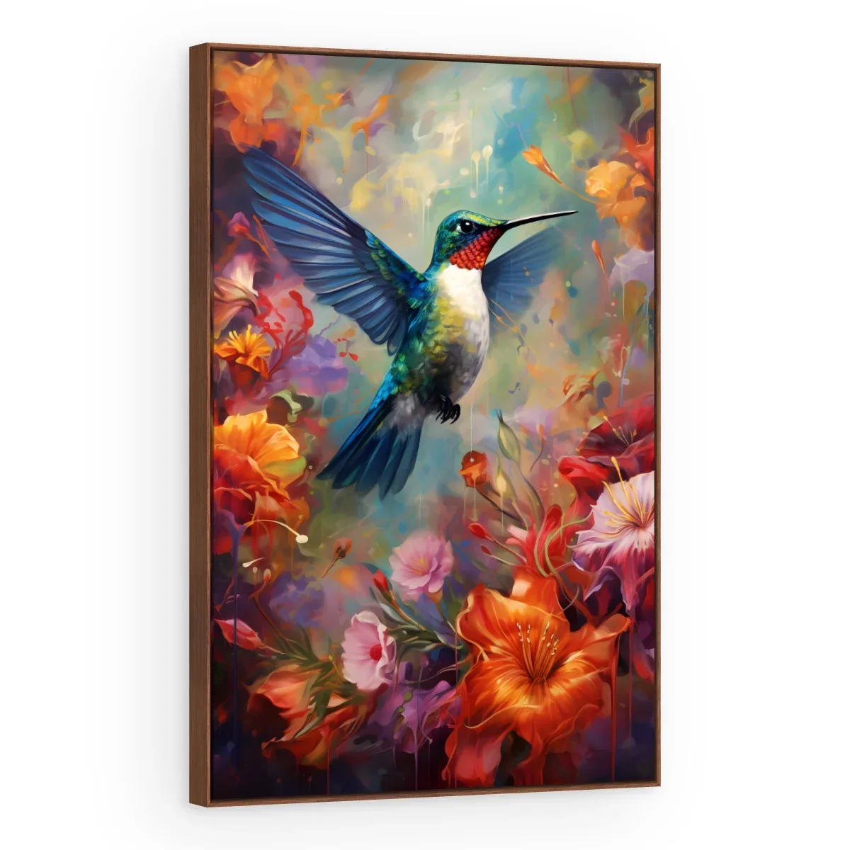 Quadro Decorativo Canvas Colibri Florido - AV0008